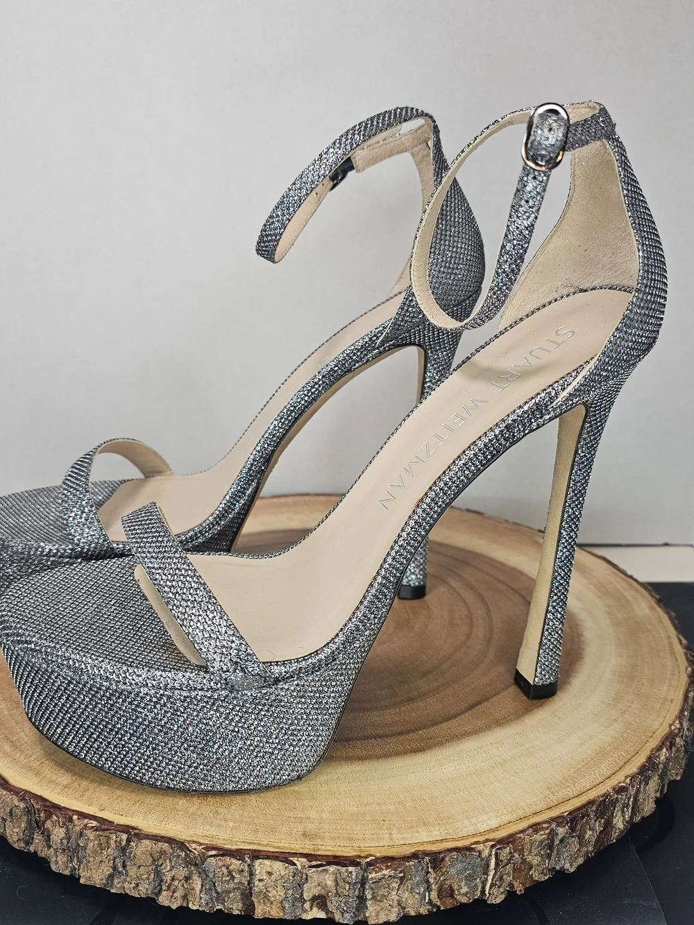 Stuart Weitzman elegant silver